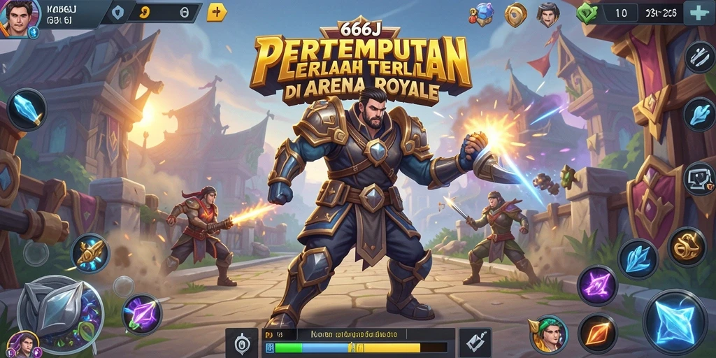 Screenshot gameplay 666J menampilkan aksi seru dalam pertempuran Battle Royale.