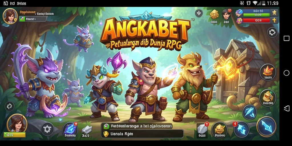 Screenshot gameplay menunjukkan aksi petualangan mendebarkan di ANGKABET.