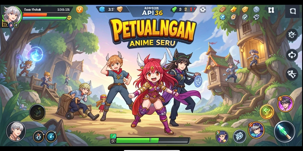 Tampilan gameplay menarik dari API36 dengan karakter Anime yang hidup.