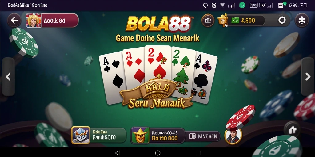 Tampilan menarik dari gameplay Domino di BOLA88.