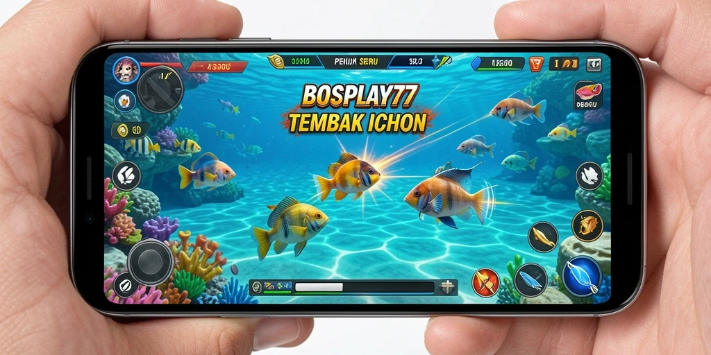 Screenshot gameplay Tembak Ikan yang menampilkan aksi menangkap ikan.