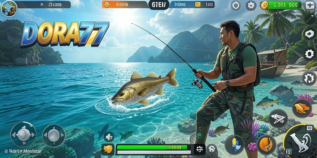 Tangkapan ikan besar dalam permainan memancing DORA77 yang menegangkan.
