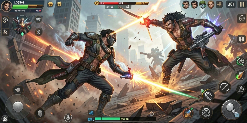 Tampilan menegangkan dari gameplay pertarungan di LOS303.
