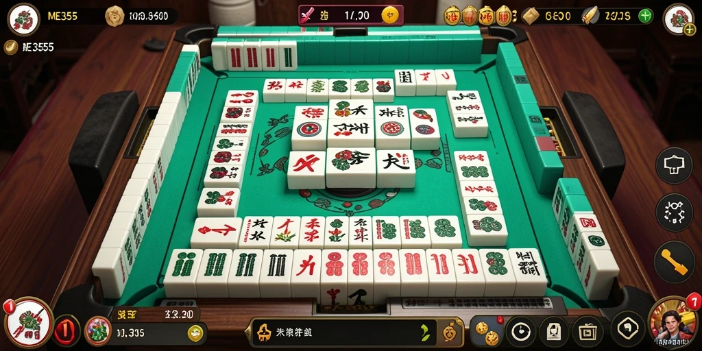 Tampilan gameplay ME355 menampilkan aksi cerdas dalam permainan Mahjong.