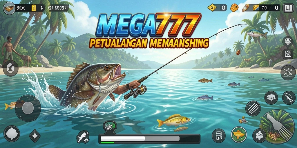 Tampilan gameplay MEGA777 yang seru dan menantang dalam memancing.