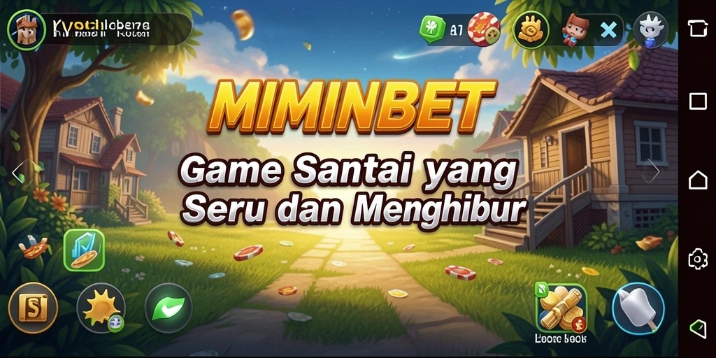Tampilan gameplay MIMINBET yang ceria dan seru.