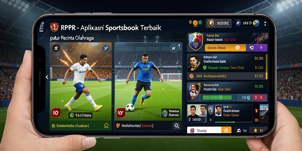 Tampilan menarik dari aplikasi RPRR yang mendukung taruhan olahraga.