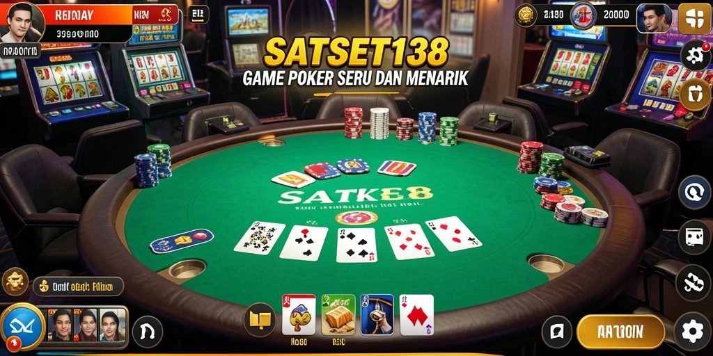 Tampilan menarik saat bermain poker di SATSET138 dengan grafis yang memukau.