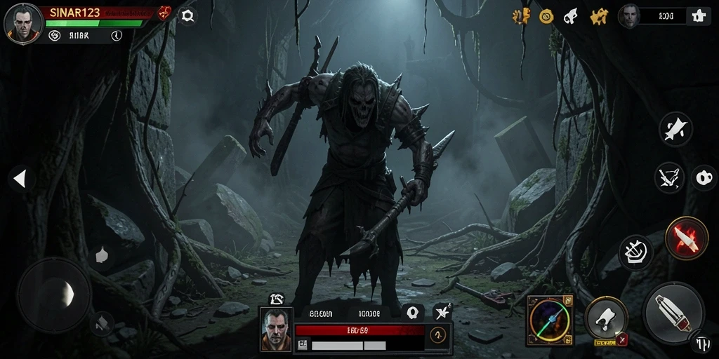 Gameplay SINAR123 yang penuh ketegangan dalam suasana horor.