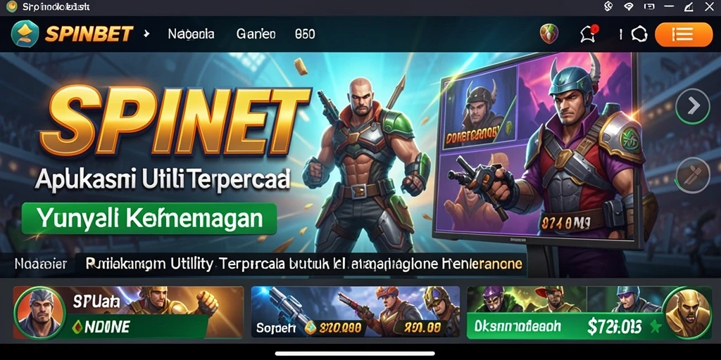Tampilan antarmuka SPINBET yang intuitif dan mudah digunakan.