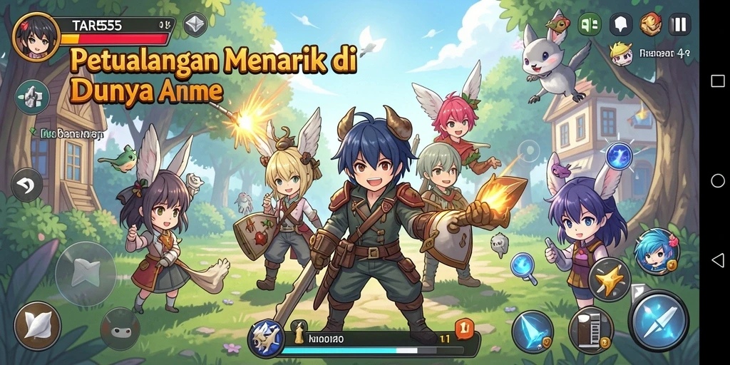Gameplay TAR555 menampilkan petualangan seru dalam dunia Anime yang menakjubkan.