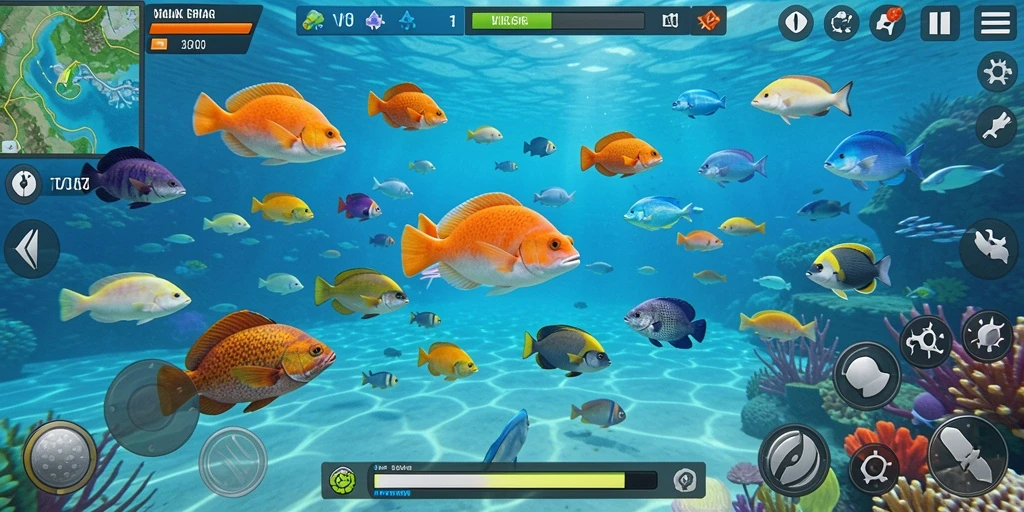 Screenshot gameplay V07 menampilkan aksi seru Tembak Ikan.