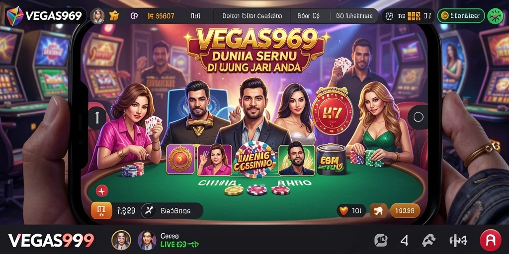 Tampilan gameplay Live Casino yang menarik dan interaktif di VEGAS969.
