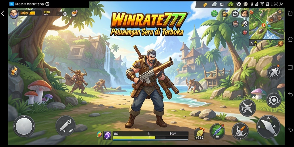 Tampilan gameplay yang epik dalam dunia terbuka.
